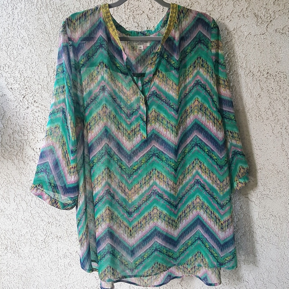 John Paul Richard Plus 3X Blouse